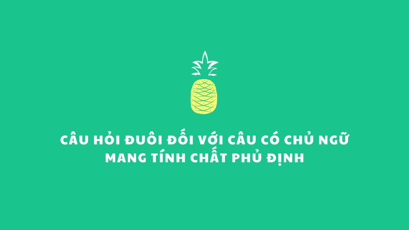 Cấu trúc câu hỏi đuôi đối với câu có chủ ngữ mang tính chất phủ định